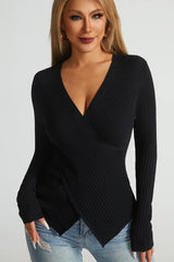 Fall/Winter Asymmetrical Knit Sweater