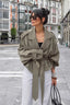 Oversized Collar Wrap Waist Coat
