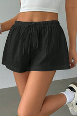 Y2K Contrast Stripe Elastic Waist Shorts