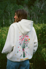 Loose Embroidered Pullover Hoodie