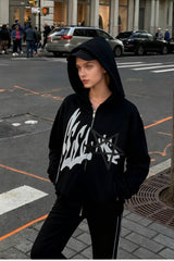 Y2K Retro Letter Hoodie