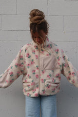 Printed Faux Shearling Coat