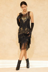 Flapper Tassel Beaded Crew Neck Party Dress
