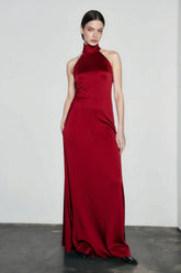 Halter Neck Backless Mermaid Prom Dress
