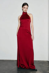 Halter Neck Backless Mermaid Prom Dress