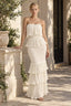 Tube Tiered Ruffle Bodycon Maxi Dress