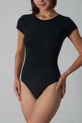 Crew Neck Short Sleeve Bodycon Slim Bodysuit