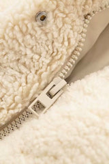 Short Faux Sherpa Fleece Coat
