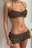 Ruched Polka Dot Bikini Set
