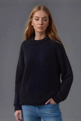 Casual Crewneck Lantern Sleeve Sweater
