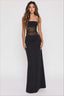 Sheer Lace Panel Cutout Bodycon Midi Dress