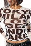 Oversized Letter Print Mesh Long Sleeve T-Shirt
