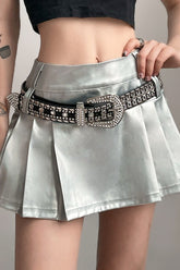 High Waist Pleated Bodycon Skirt