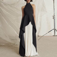 Victoria Layered Stylish Halter Gown Set
