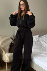 Half Zip Romper Lounge Activewear Set