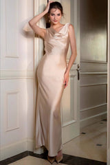 Elegant Satin Sheath Reception Dress