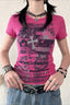 Cross Graphic Gothic Fitted Short Sleeve T-Shirt