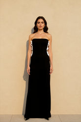 Off Shoulder Hollow Bow Mermaid Bandage Formal Dress