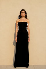 Off Shoulder Hollow Bow Mermaid Bandage Formal Dress