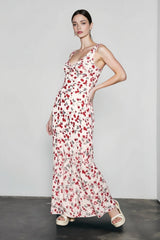 Low Cut Printed Cami Bodycon Vacation Dress