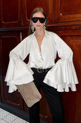 Victorian Elegant Satin Blouse