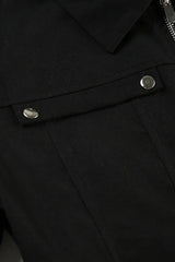 Rivet Lapel Safari Crop Jacke