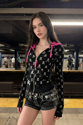 Rebellious Dark Skull Hoodie