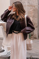 Chic Zipper Long Sleeve Jacket