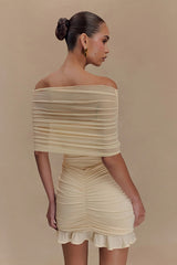 Strapless Ruched Bodycon Mini Dress