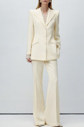 Wrinkle Resistant Twill Lace Waist Cinched Two Piece Set