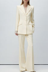 Wrinkle Resistant Twill Lace Waist Cinched Two Piece Set