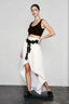 Cotton Tulip Hem Asymmetric Skirt