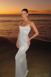 Ruched Twist Detail Slip Dress