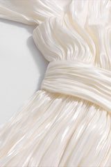 Off Shoulder Long Sleeve Reception Dress