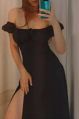 Tie Strap Split Hem Maxi Dress