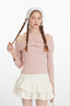 Chic Bateau Neck Cropped Knit Top