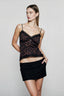 Leopard Lace V Neck Cami Top