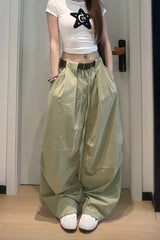 Vintage American Loose Slim Fit Wide Leg Cargo Pants