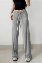 High Waist Soft Modal Wide Leg Slim Athletic Pants