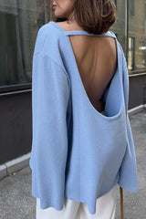 Loose Fit Backless Sweater