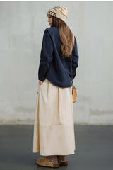 Navy Long Sleeve Casual Jacket