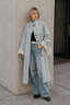 Relaxed Midi Blend Panel Design Overcoat