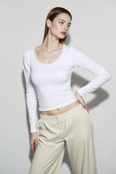 Fairycore Vintage Ribbed Knitted Cute White Casual T-shirts