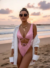Black Snake Print Criss Cross One Piece