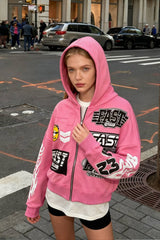 Y2K Retro Letter Hoodie