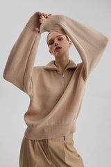 Cozy Half Zip Knit Sweater