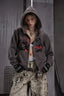 Gothic Graphic Washed Zip Up Hoodie