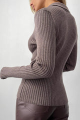 Slim Fit Polo Knit Sweater