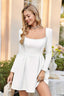 Pearl Square Neck Mini Work Dress