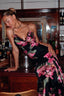 Elegant Bodycon Printed Maxi Silk Dress